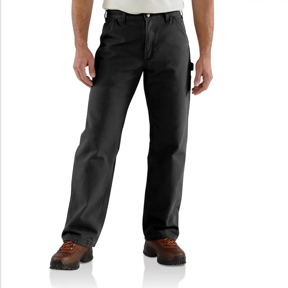 Carhartt Men's Loose Straight Washed Duck Lined Dungaree, Black-size 36x34 *NEW*